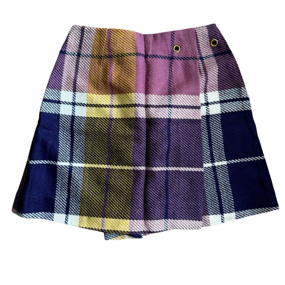 Vintage Plaid Wrap Mini Skirt Skort Juniorette Shop